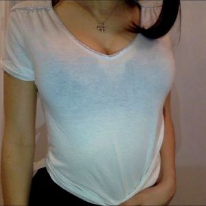 MANGO SILVER CHAIN TEE